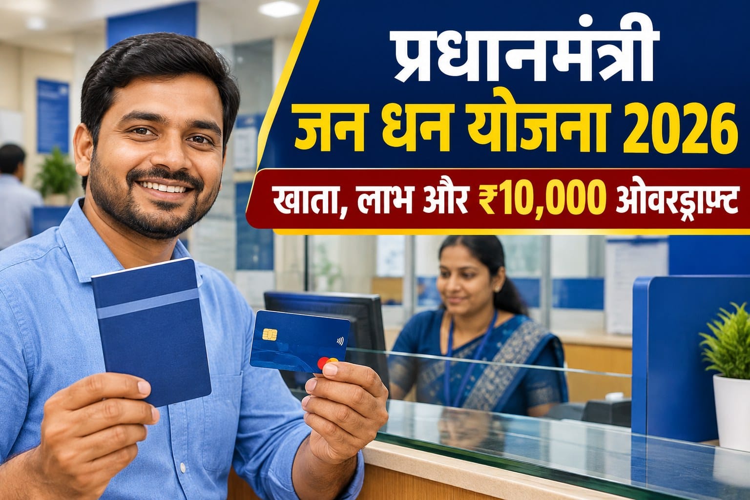 प्रधानमंत्री जन धन योजना 2026: बैंक खाता, RuPay कार्ड और ओवरड्राफ्ट लाभ
